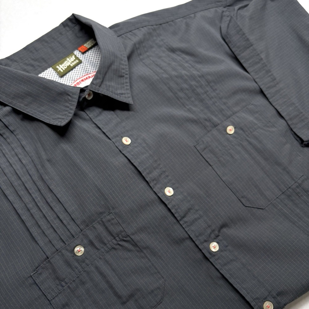 Howler Bros Guayabera Shirt XL BBQ Championship‎ Embroidered Rough Riders EUC